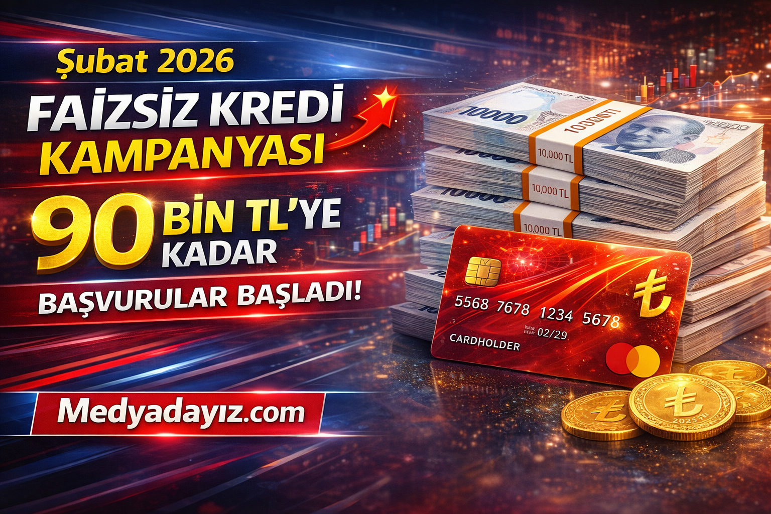 Şubat 2026 Faizsiz Kredi Kampanyası 💳 90 Bin TL’ye Kadar Başvurular Başladı!