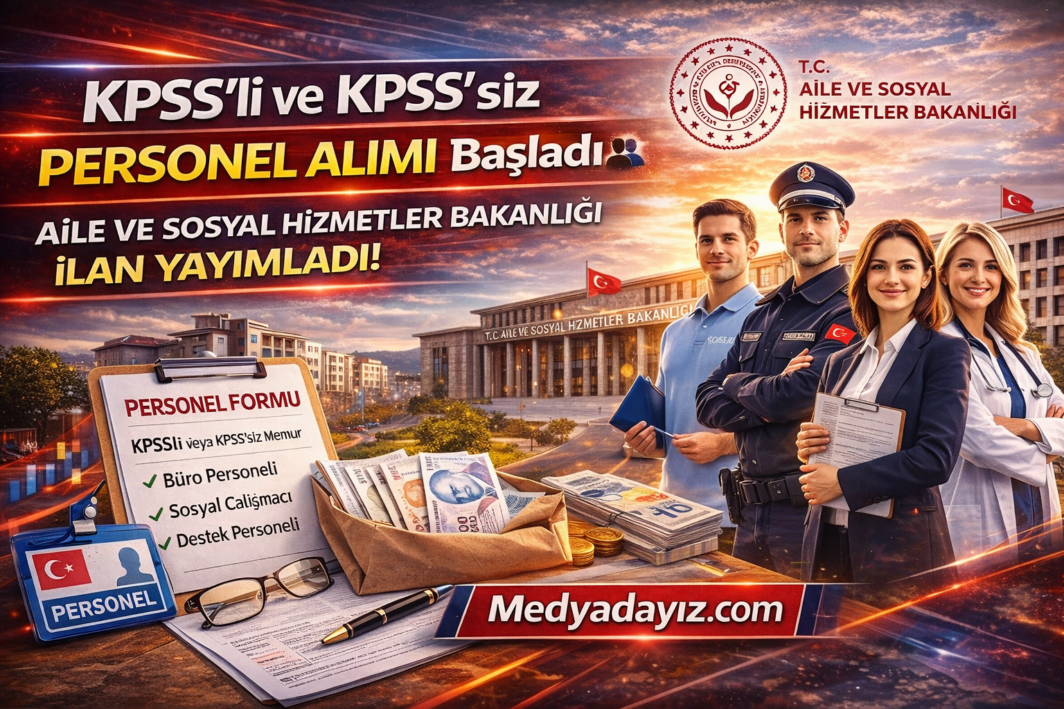 KPSS’li ve KPSS’siz Personel Alımı Başladı 👥 Aile ve Sosyal Hizmetler Bakanlığı İlan Yayımladı!