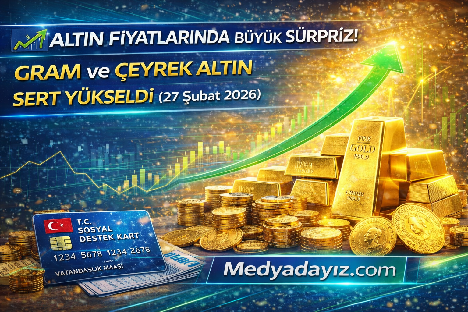 📈 Altın Fiyatlarında Büyük Sürpriz! Gram ve Çeyrek Altın Sert Yükseldi (27 Şubat 2026)