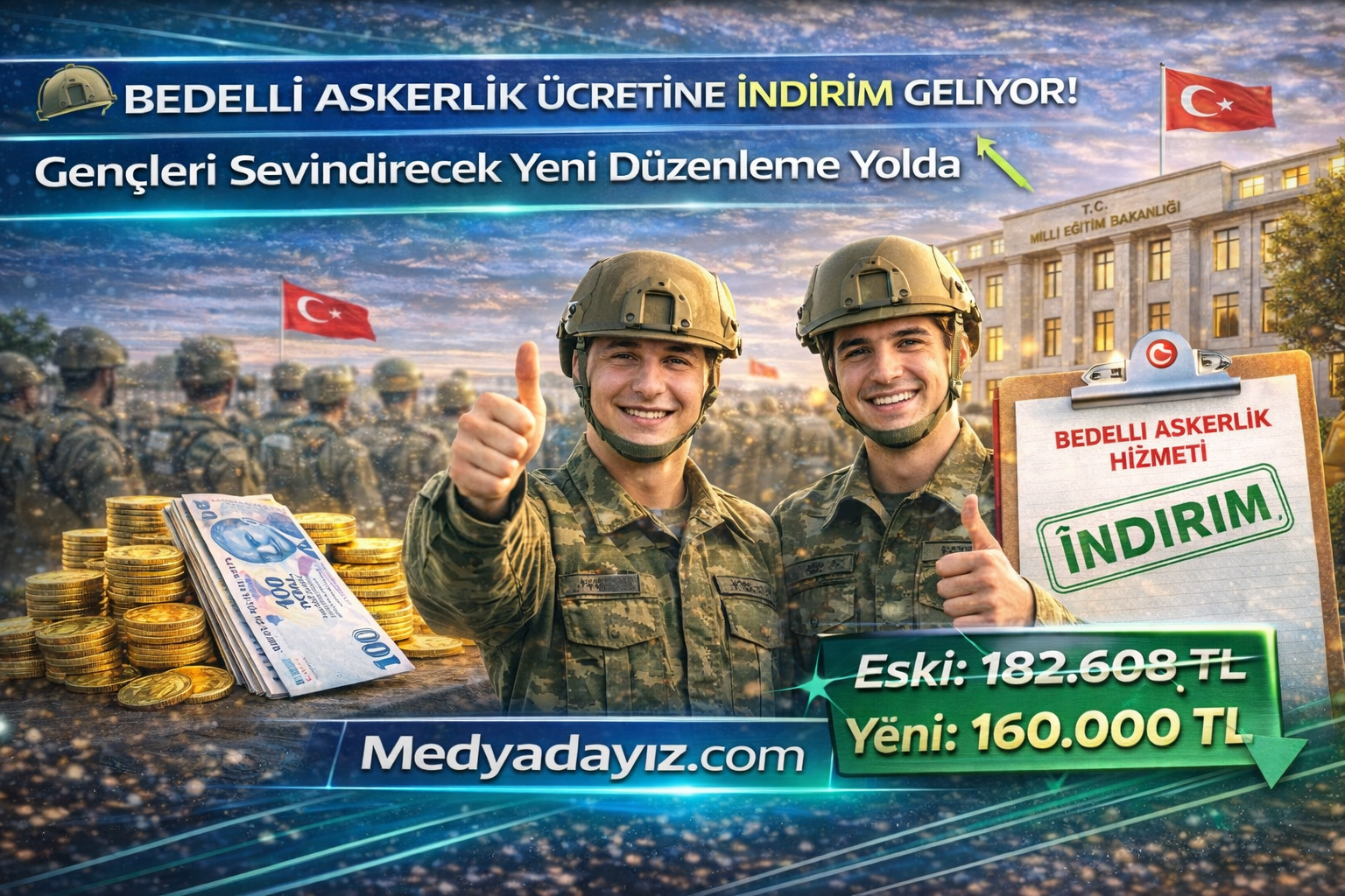 🪖 Bedelli Askerlik Ücretine İndirim Geliyor! Gençleri Sevindirecek Yeni Düzenleme Yolda 📉