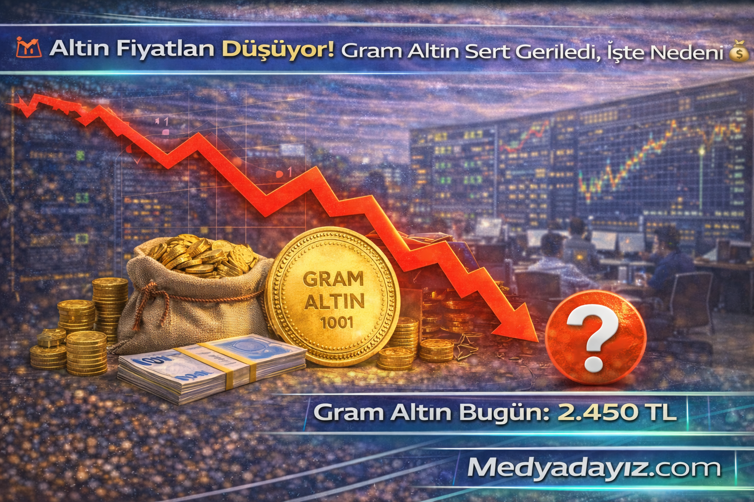 📉 Altın Fiyatları Düşüyor! Gram Altın Sert Geriledi, İşte Nedeni 💰