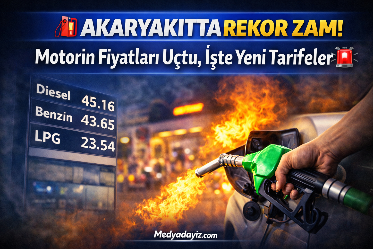 ⛽ Akaryakıtta Rekor Zam! Motorin Fiyatları Uçtu, İşte Yeni Tarifeler 🚨