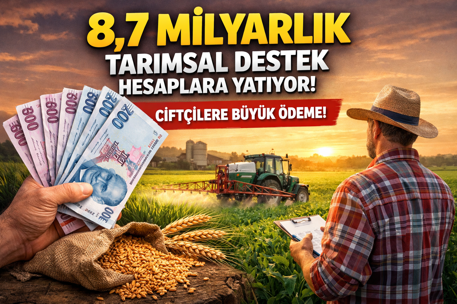 🌾 8,7 Milyarlık Tarımsal Destek Hesaplara Yatıyor! Çiftçilere Büyük Ödeme