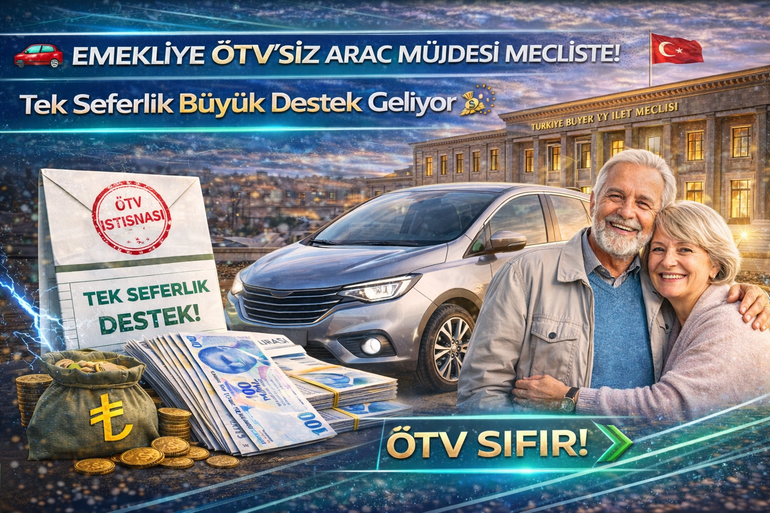 🚗 Emekliye ÖTV’siz Araç Müjdesi Mecliste! Tek Seferlik Büyük Destek Geliyor 🎉