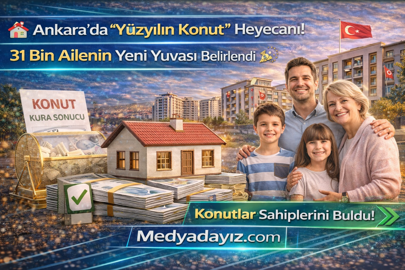 🏠 Ankara’da “Yüzyılın Konut” Heyecanı! 31 Bin Ailenin Yeni Yuvası Belirlendi 🎉