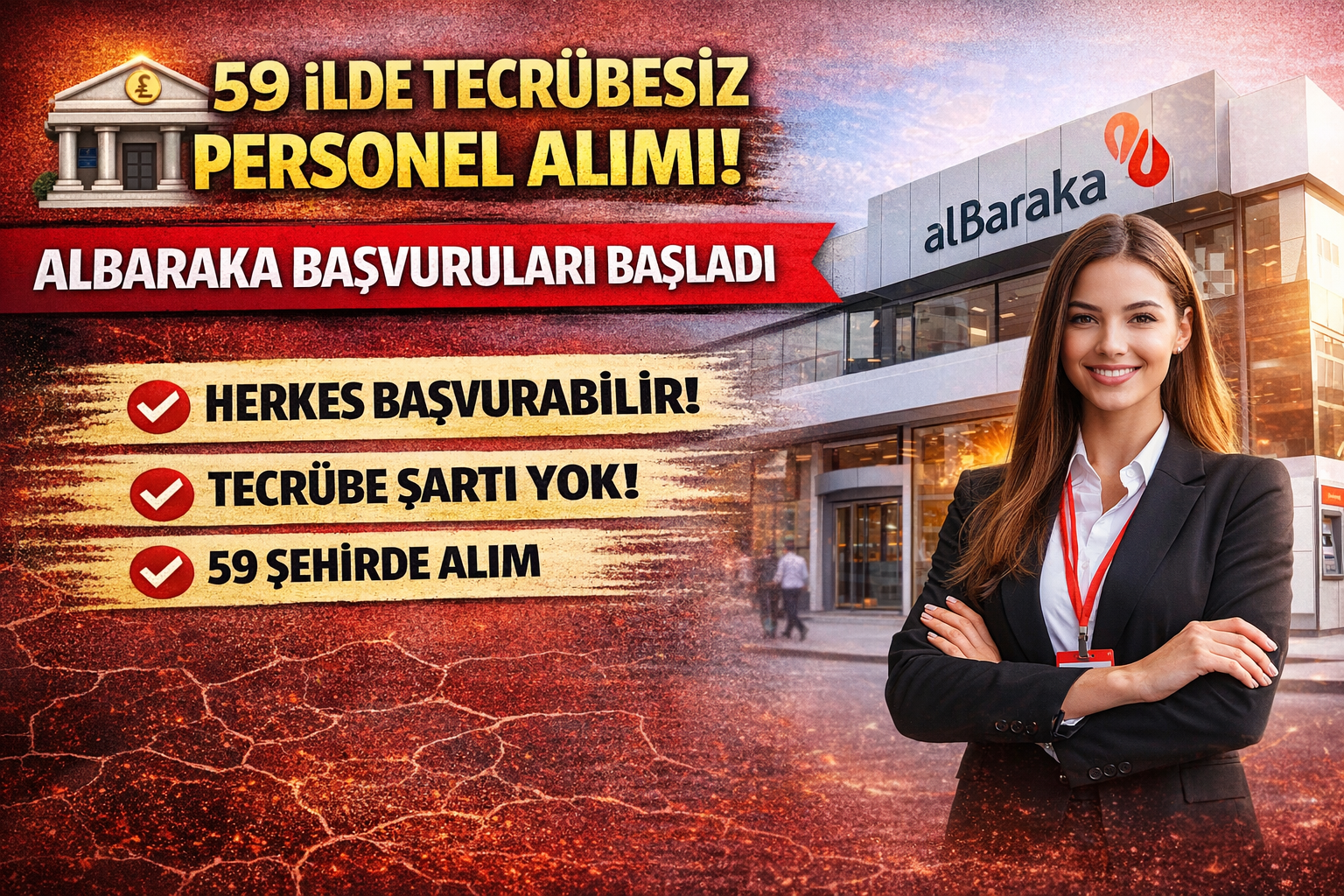 💼 Albaraka 59 İlde Tecrübesiz Personel Alımı Başladı!