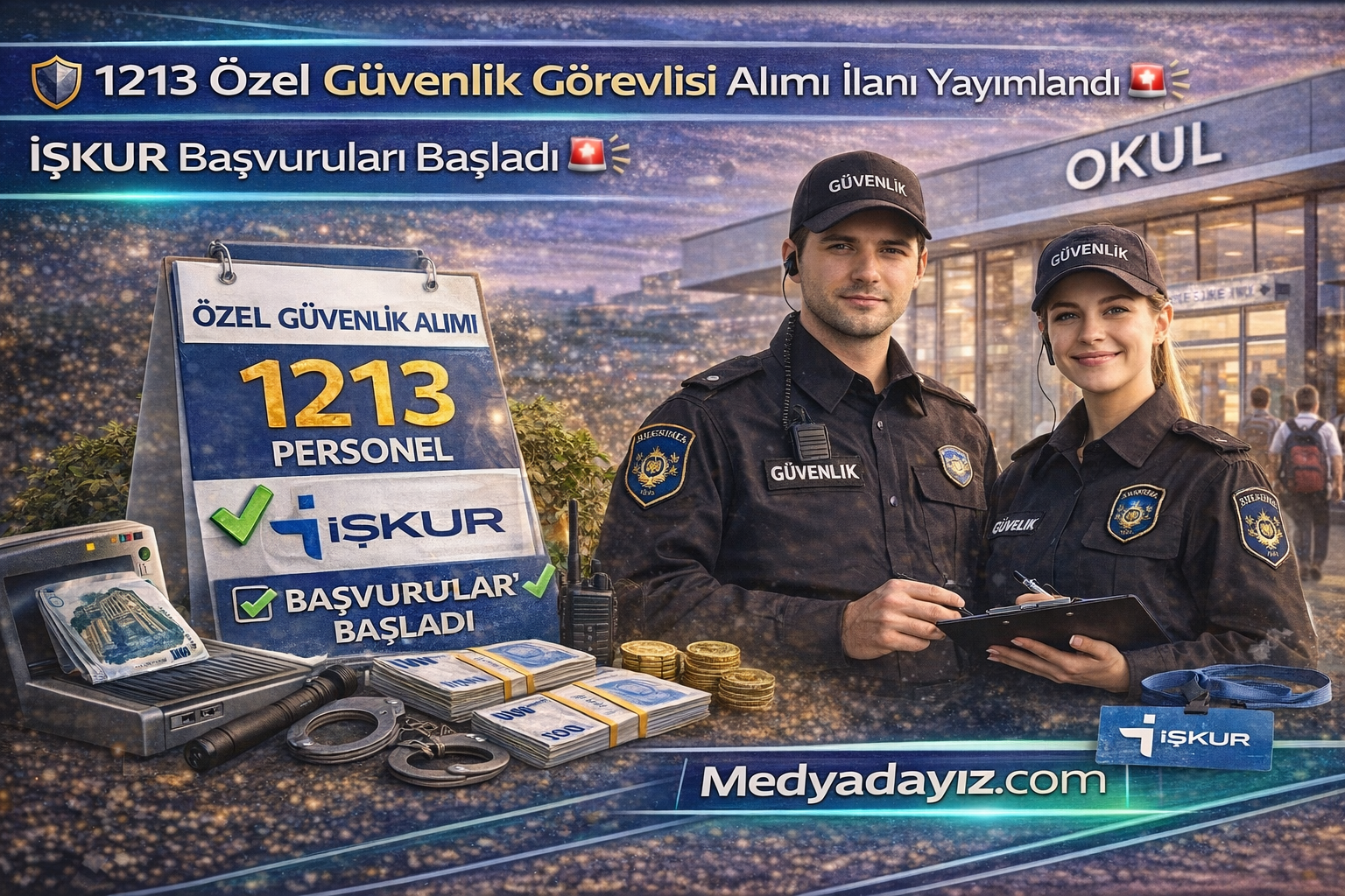 🛡️ 1213 Özel Güvenlik Görevlisi Alımı İlanı Yayımlandı! İŞKUR Başvuruları Başladı 🚨