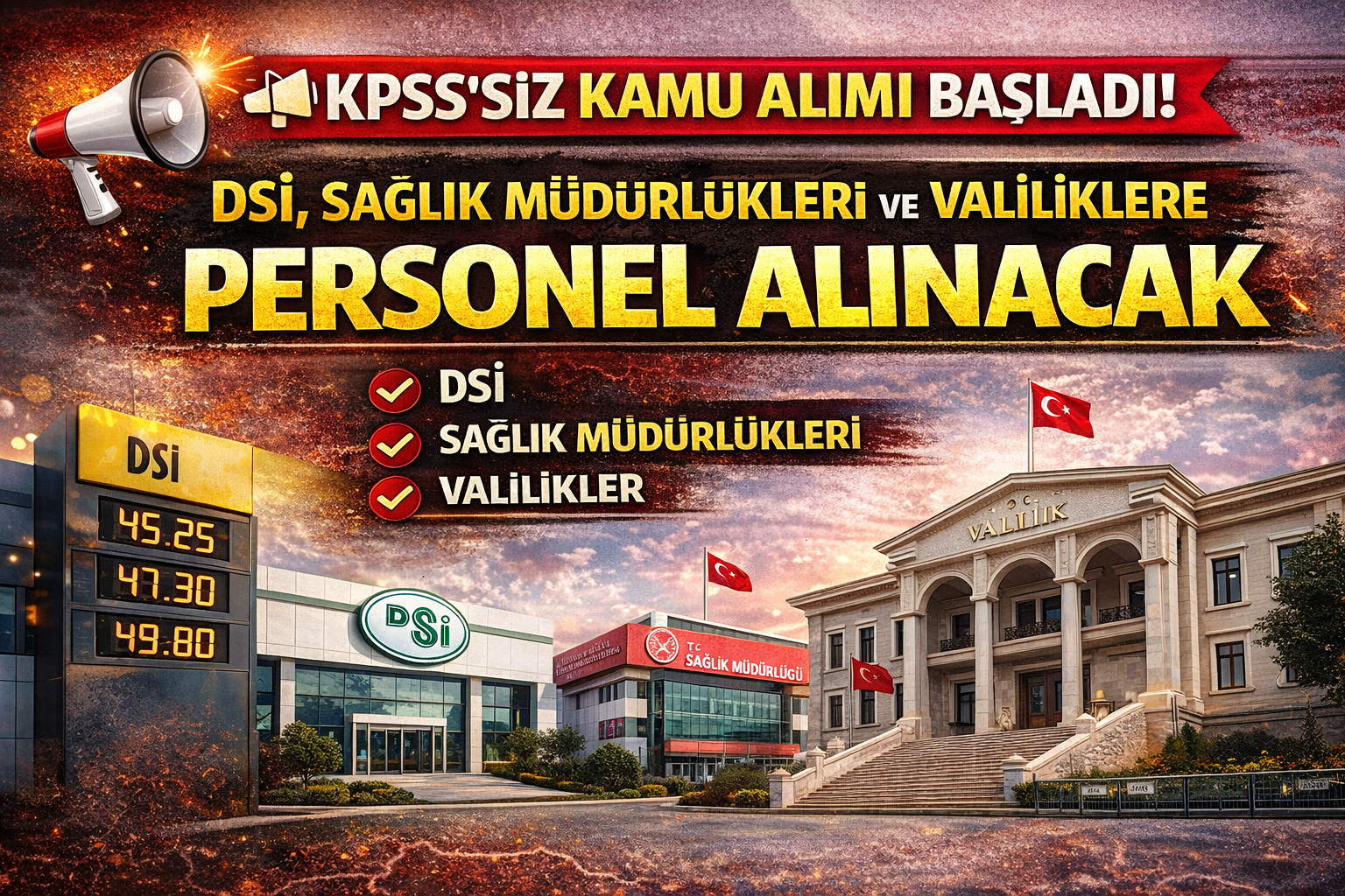 🏢 DSİ, Sağlık Müdürlükleri ve Valiliklere KPSS’siz Personel Alımı Başladı!