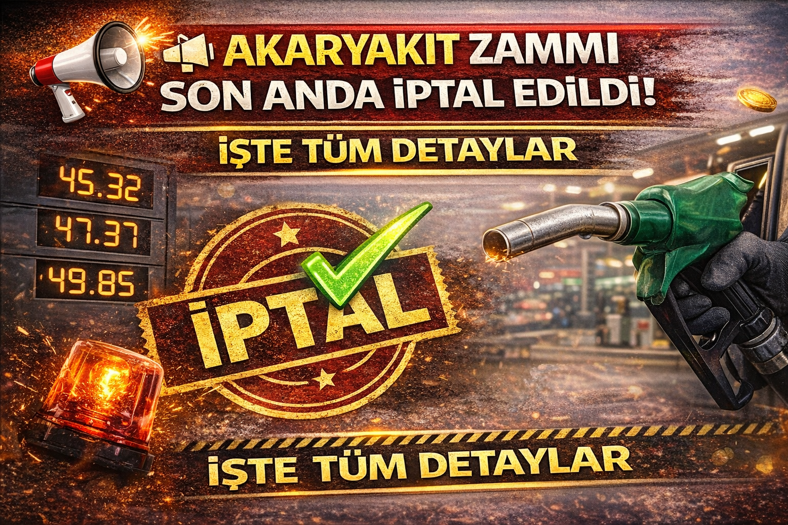 ⛽ Akaryakıt Zammı Son Anda İptal Edildi! İşte Detaylar