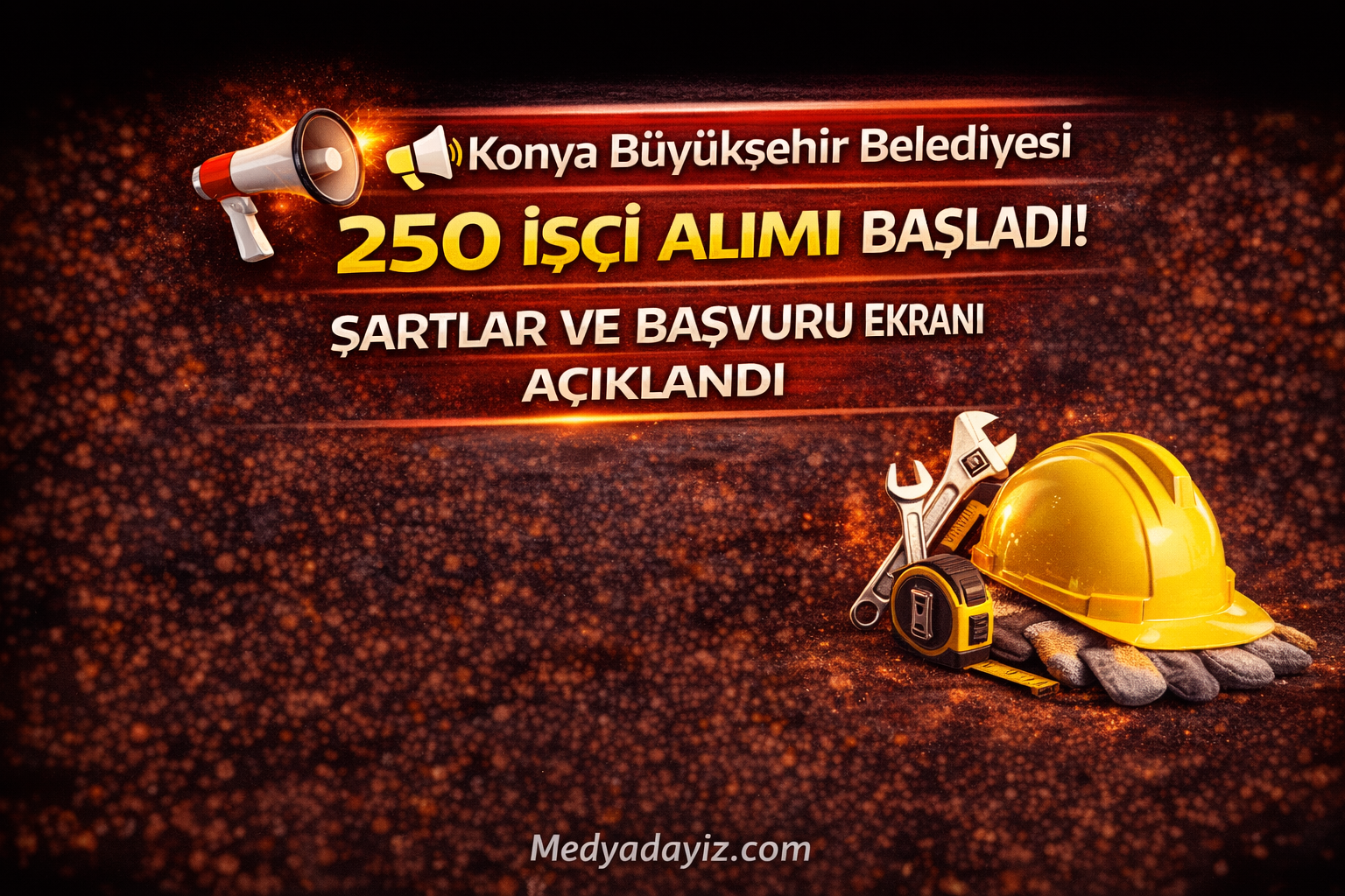 📢 Konya Büyükşehir Belediyesi 250 İşçi Alımı Başladı! Şartlar ve Başvuru Ekranı Açıklandı