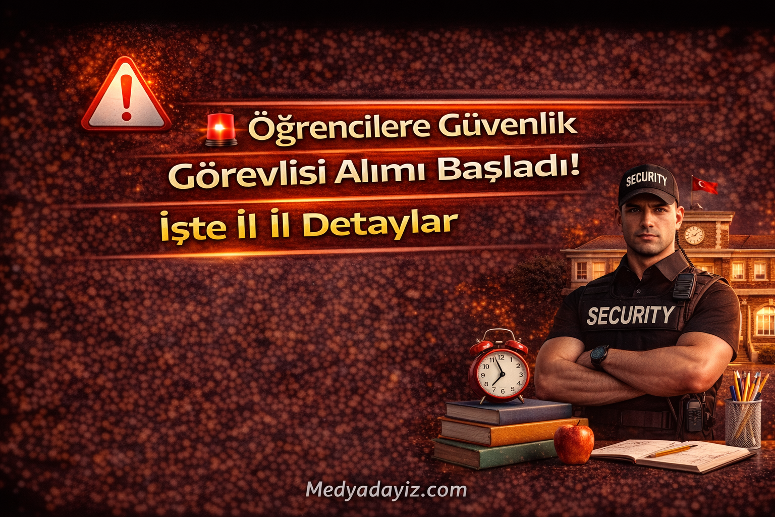 🚨 Okullarda Güvenlik Görevlisi Alımı Başladı! İşte İl İl Detaylar
